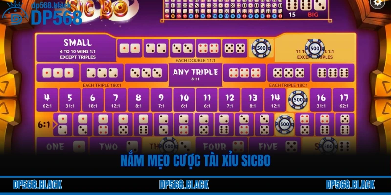 Nắm mẹo cược tài xỉu Sicbo