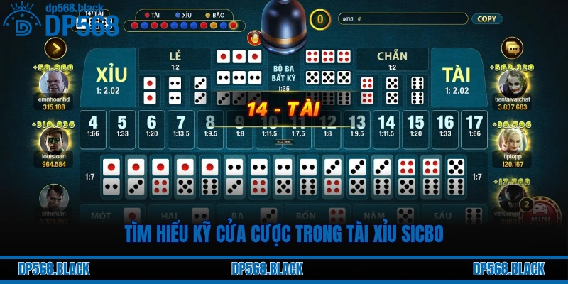 Tìm hiểu kỹ cửa cược trong tài xỉu Sicbo